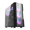 DARKFLASH Cabines de Computador Glass DK431 + fãs x4 - Preto