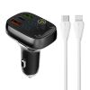 LDNIO Transmissor Bluetooth FM 2USB / USB-C / Lightning cable C704Q