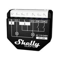 SHELLY Módulo Interruptor para Automação Z-Wave Qubino Wave 2PM