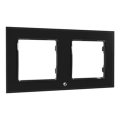 SHELLY Espelho Duplo para Interruptores - Preto