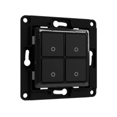 SHELLY Interruptor de Parede de 4 Botões Wall Switch 4 Black (Preto)