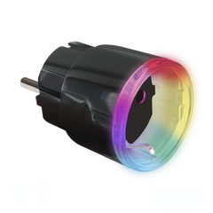 SHELLY Tomada Smart WiFi e LED Multicor - Preto