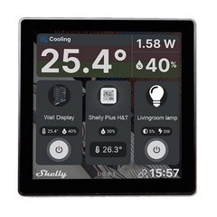 SHELLY Painel de Controlo Doméstico WiFi/Bluetooth - Preto