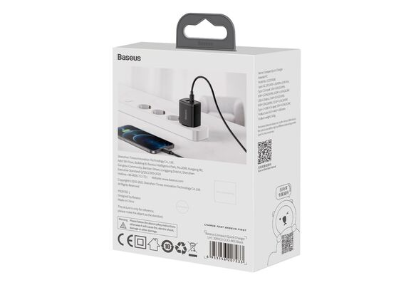 BASEUS Transformador USB 20W Preto