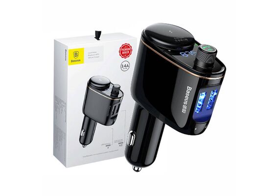 BASEUS Leitor de MP3 Bluetooth para Carro S-06 CCHC000001- Preto