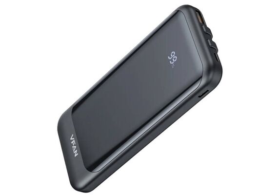 VIPFAN Power Bank 10000mAh USB / USB-C / PD 22.5W - Preto VIPFAN Power Bank 10000mAh USB / USB-C / PD 22.5W - Preto