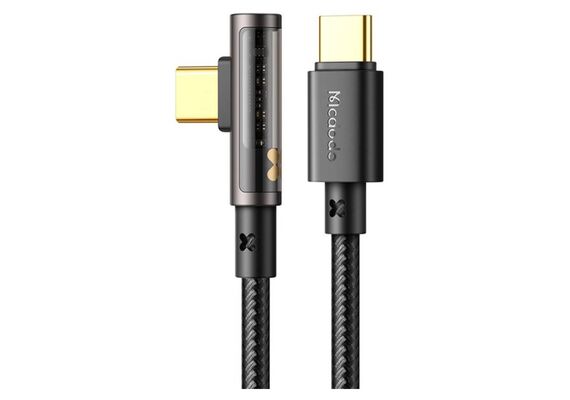 MCDODO Prism USB to USB-C Cabo Angular CA-3401 100W 1.8m - Preto MCDODO Prism USB to USB-C Cabo Angular CA-3401 100W 1.8m - Preto
