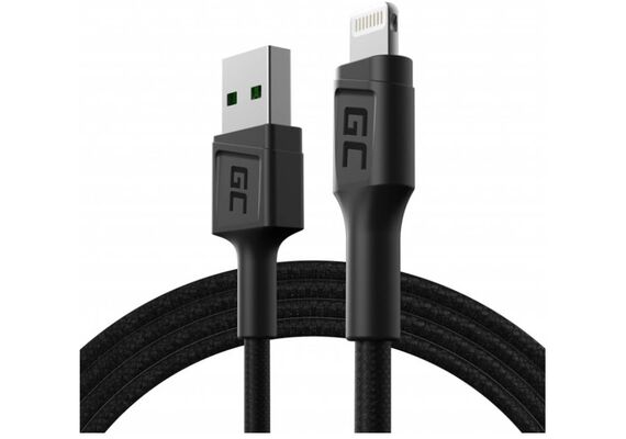 GREEN CELL PowerStream Cabo USB USB-A Lightning para iPhone / iPad / iPod KABGC21 120cm GREEN CELL PowerStream Cabo USB USB-A Lightning para iPhone / iPad / iPod KABGC21 120cm