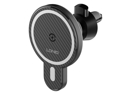 LDNIO Suporte de Carro para Celular com Carregador Indutivo e Anel de Metal 15w MA20 - Preto LDNIO Suporte de Carro para Celular com Carregador Indutivo e Anel de Metal 15w MA20 - Preto