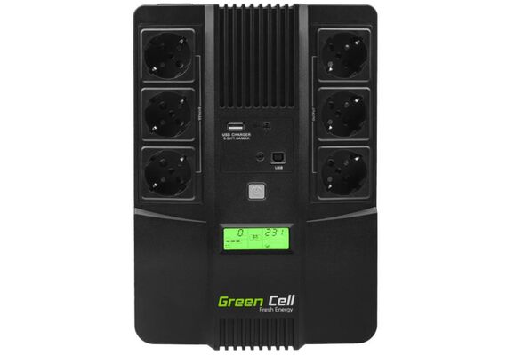 GREEN CELL Fonte de Alimentação Ininterrupta UPS AiO 800VA 480W GREEN CELL Fonte de Alimentação Ininterrupta UPS AiO 800VA 480W