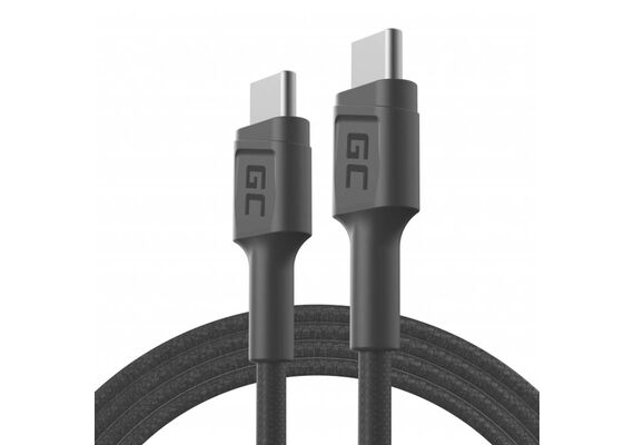 GREENCELL Cabo de Carregamento USB-C / Type C 60W QC 3.0 1.2m KABGC30 GREENCELL Cabo de Carregamento USB-C / Type C 60W QC 3.0 1.2m KABGC30