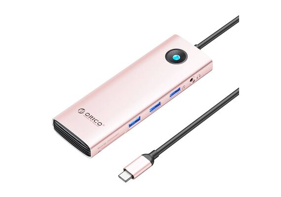 ORICO Estação de Ancoragem 6 em 1 Type-C PW11-10P-RG-EP - Rosa Ouro