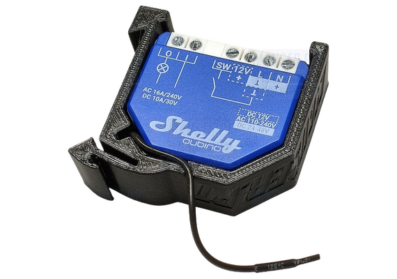 SHELLY Suporte de Calha DIN 90º para Shelly Plus e Z-Wave - Preto SHELLY Suporte de Calha DIN 90º para Shelly Plus e Z-Wave - Preto