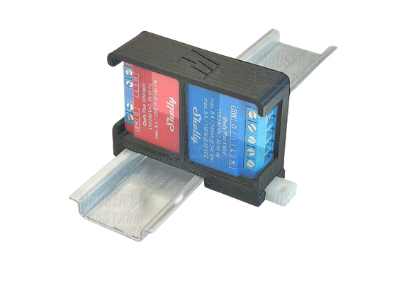 SHELLY Suporte de Calha DIN para SHELLY Mini - Preto