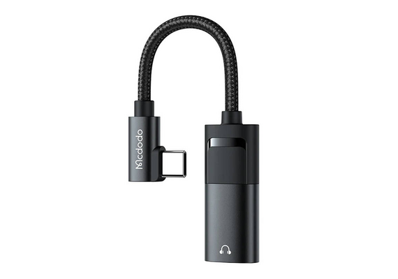 MCDODO Adaptador USB-C Macho/Fêmea para mini jack 3.5 mm CA-1880 MCDODO Adaptador USB-C Macho/Fêmea para mini jack 3.5 mm CA-1880