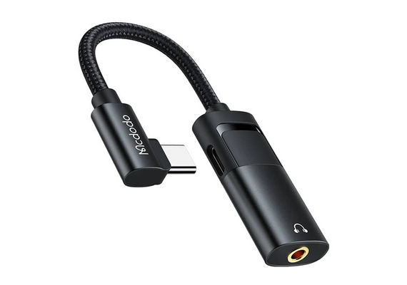 MCDODO Adaptador USB-C Macho/Fêmea para mini jack 3.5 mm CA-1880 MCDODO Adaptador USB-C Macho/Fêmea para mini jack 3.5 mm CA-1880