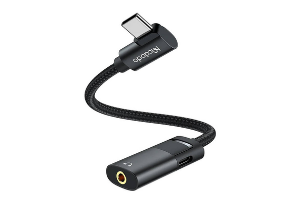 MCDODO Adaptador USB-C Macho/Fêmea para mini jack 3.5 mm CA-1880 MCDODO Adaptador USB-C Macho/Fêmea para mini jack 3.5 mm CA-1880