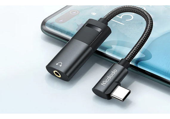 MCDODO Adaptador USB-C Macho/Fêmea para mini jack 3.5 mm CA-1880 MCDODO Adaptador USB-C Macho/Fêmea para mini jack 3.5 mm CA-1880