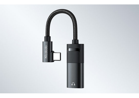 MCDODO Adaptador USB-C Macho/Fêmea para mini jack 3.5 mm CA-1880 MCDODO Adaptador USB-C Macho/Fêmea para mini jack 3.5 mm CA-1880